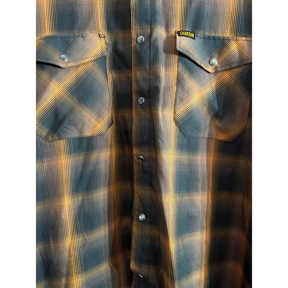 Dixxon Big Men's The Hardin Flannel Button Up Party Shirt Black & Orange Size 4X - Picture 6 of 7